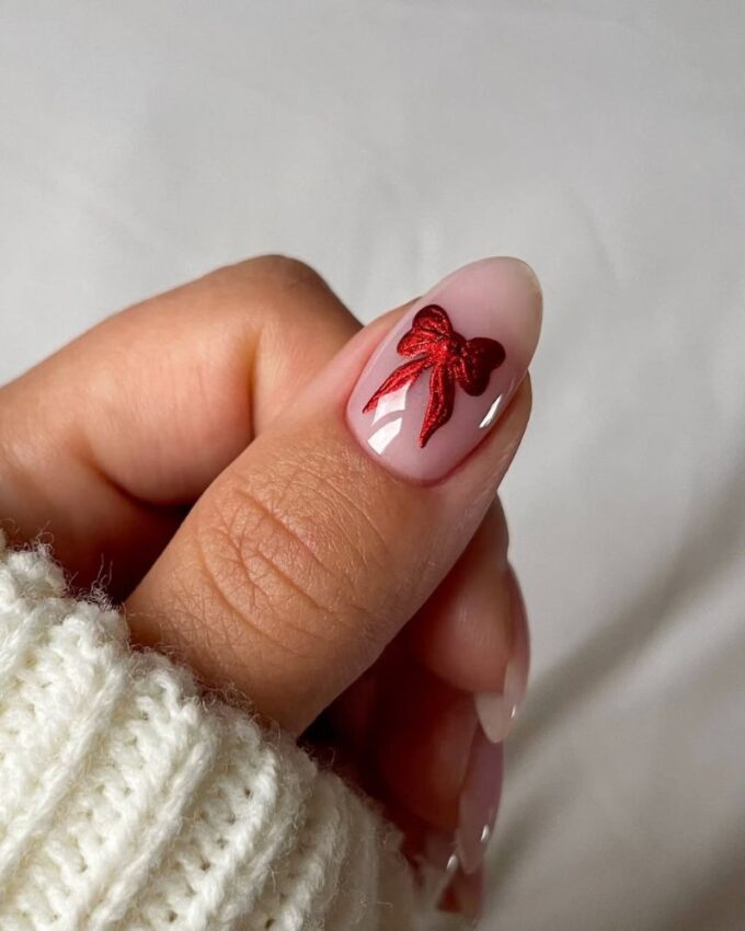 świąteczny manicure, bożonarodzeniowy nail art