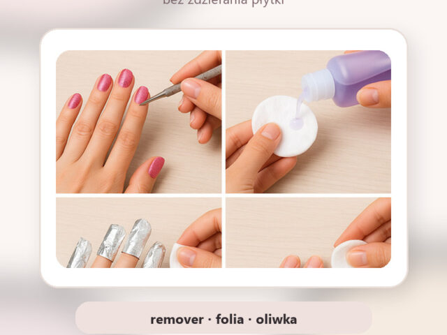 Jak zdjąć hybrydę w domu — remover folia oliwka bez zdzierania
