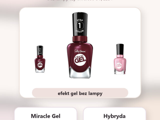 Sally Hansen Miracle Gel vs hybryda — porównanie bez lampy i UV LED