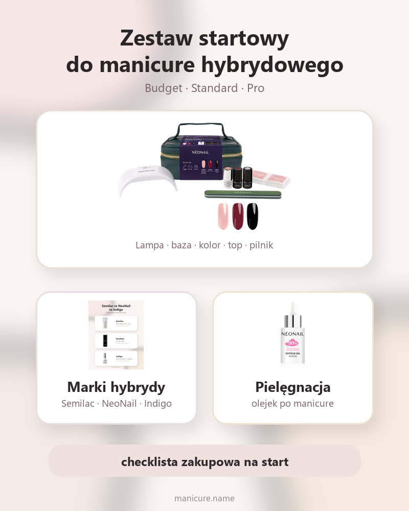 Zestaw startowy do manicure hybrydowego — Budget, Standard, Pro