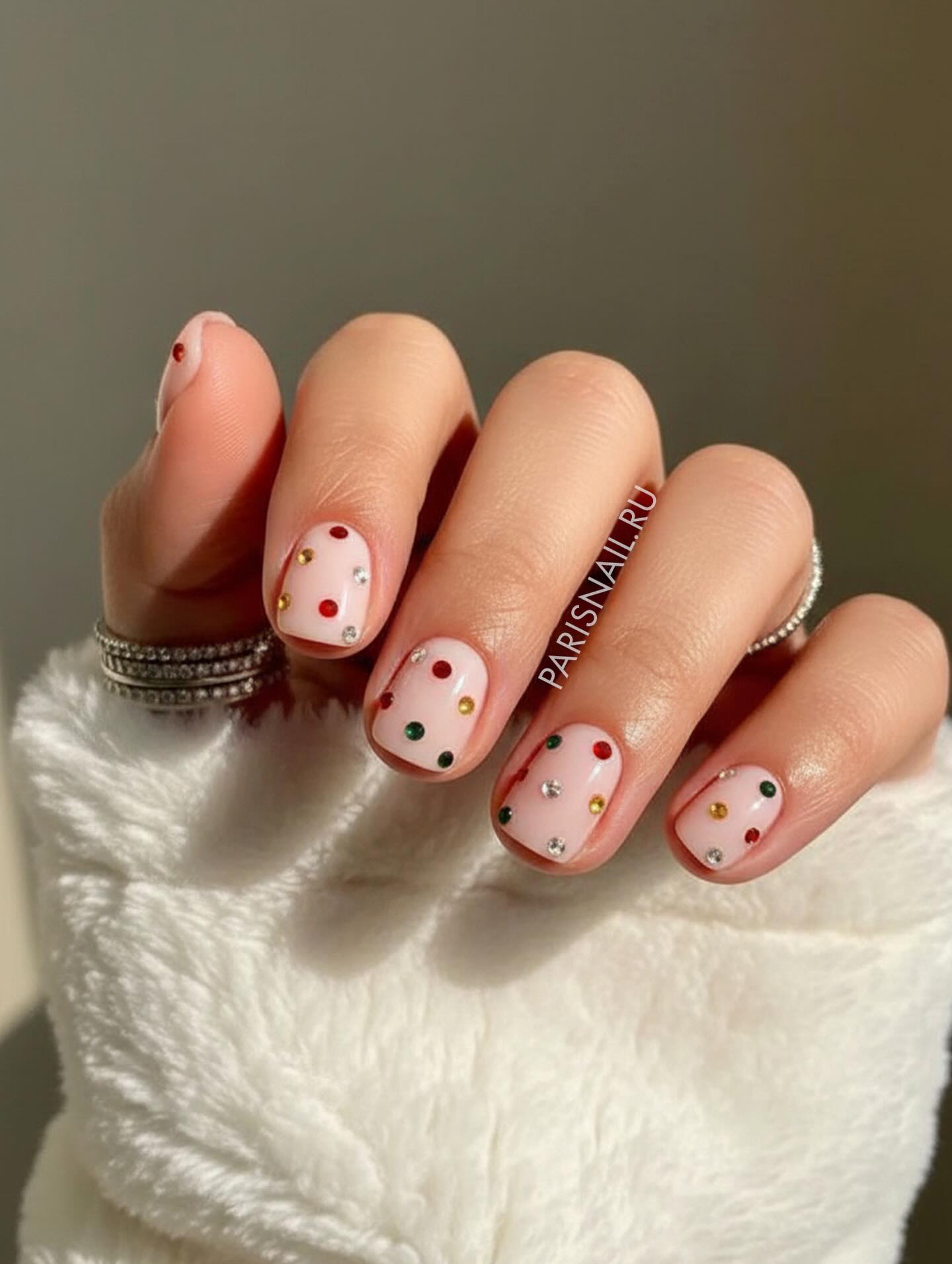 Figlarny manicure z brokatem: elegancja w prostocie