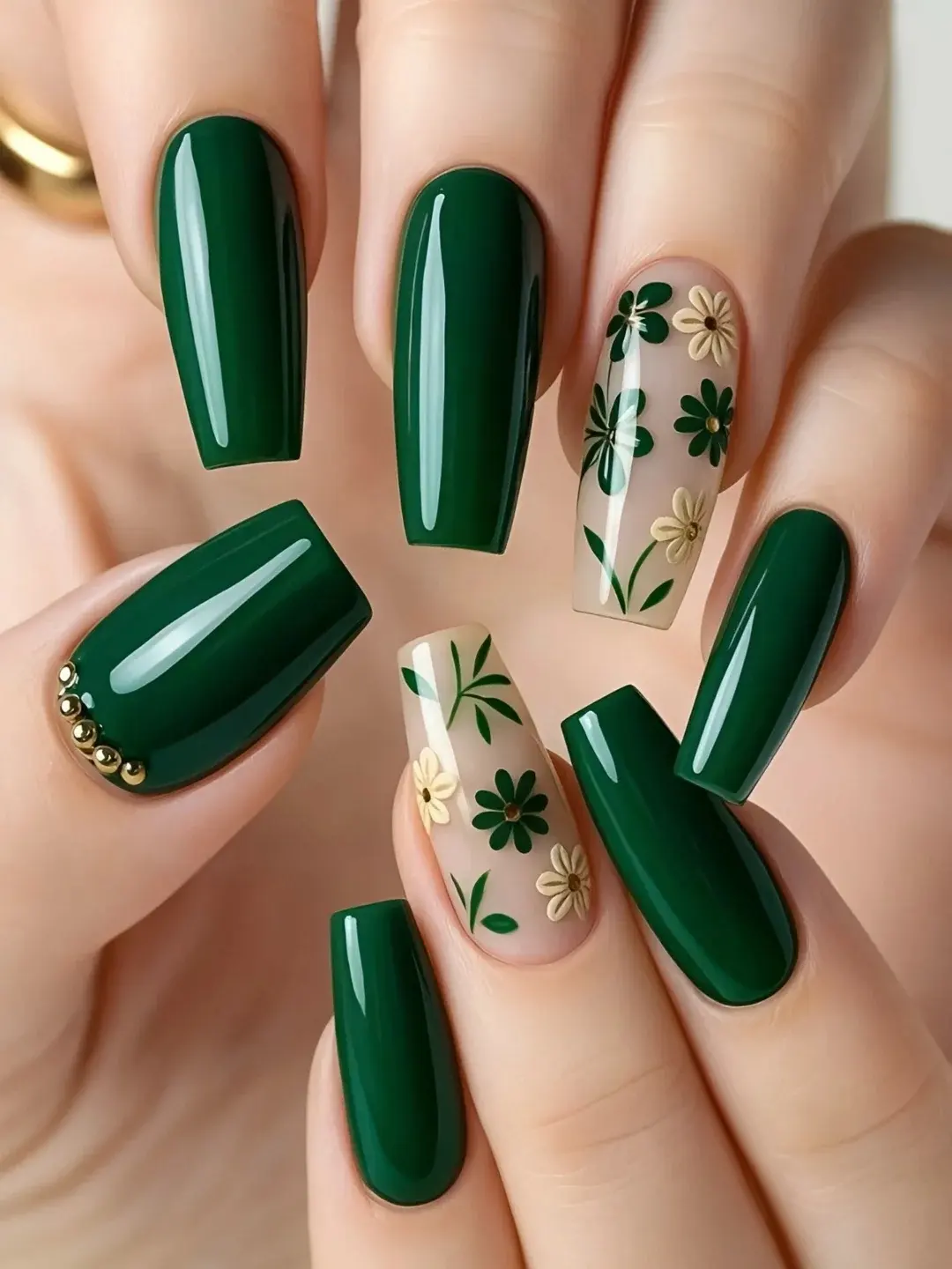 Elegancka harmonia zieleni i florystyki