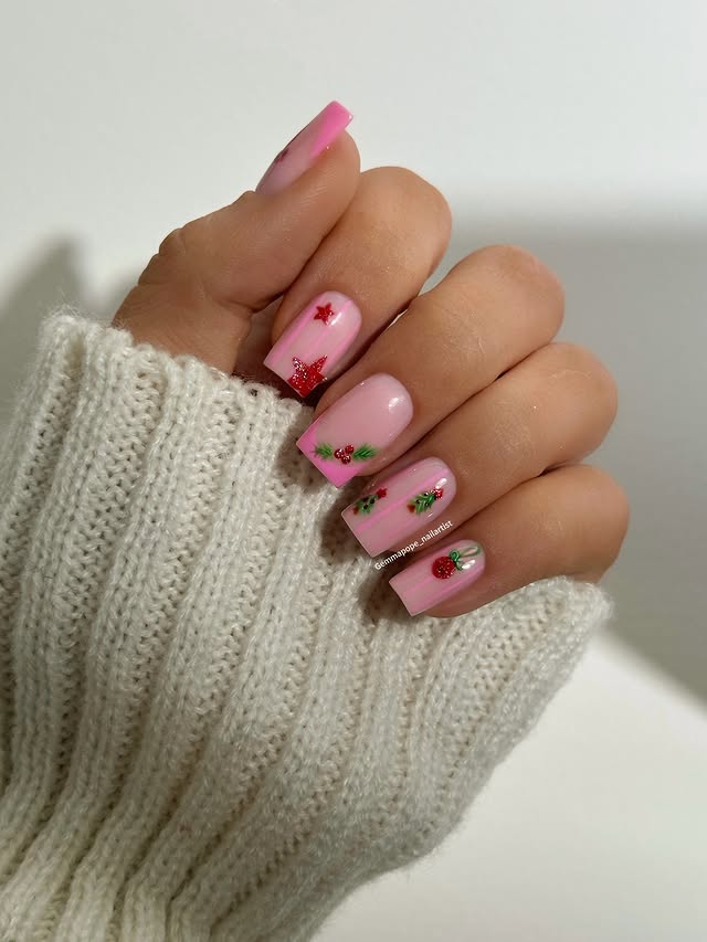 Różowy cud ze świątecznymi nutami