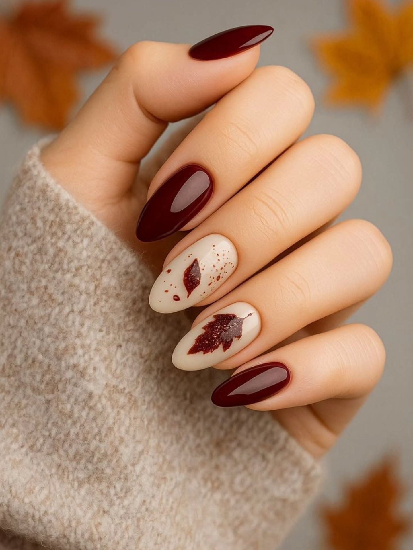 Odcień jesieni na opuszkach palców