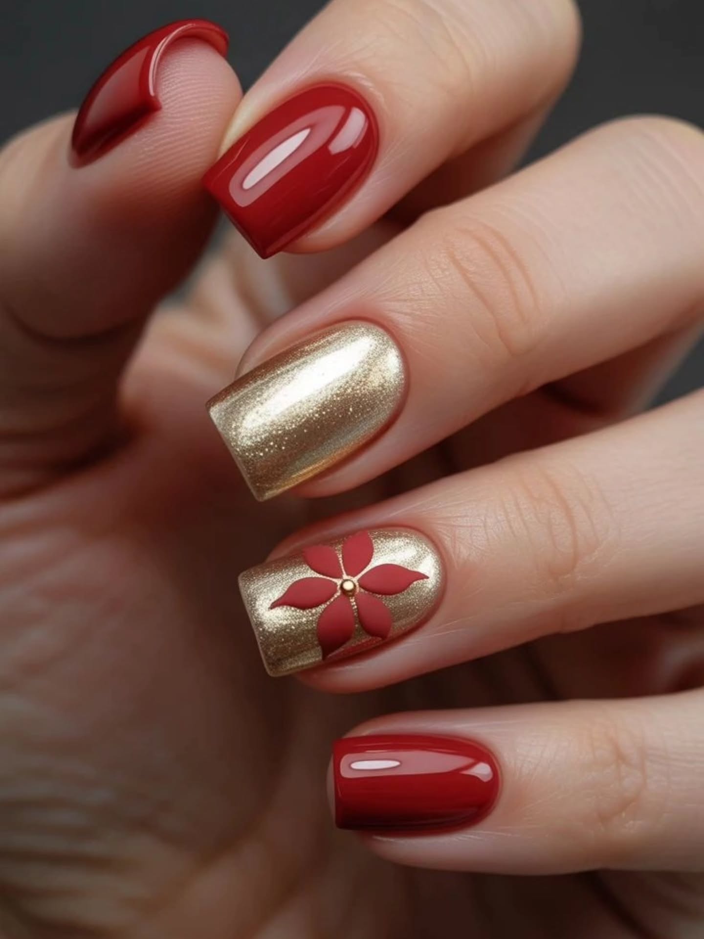 Manicure, który hipnotyzuje: od czerwieni ze złotem po kwiatową magię