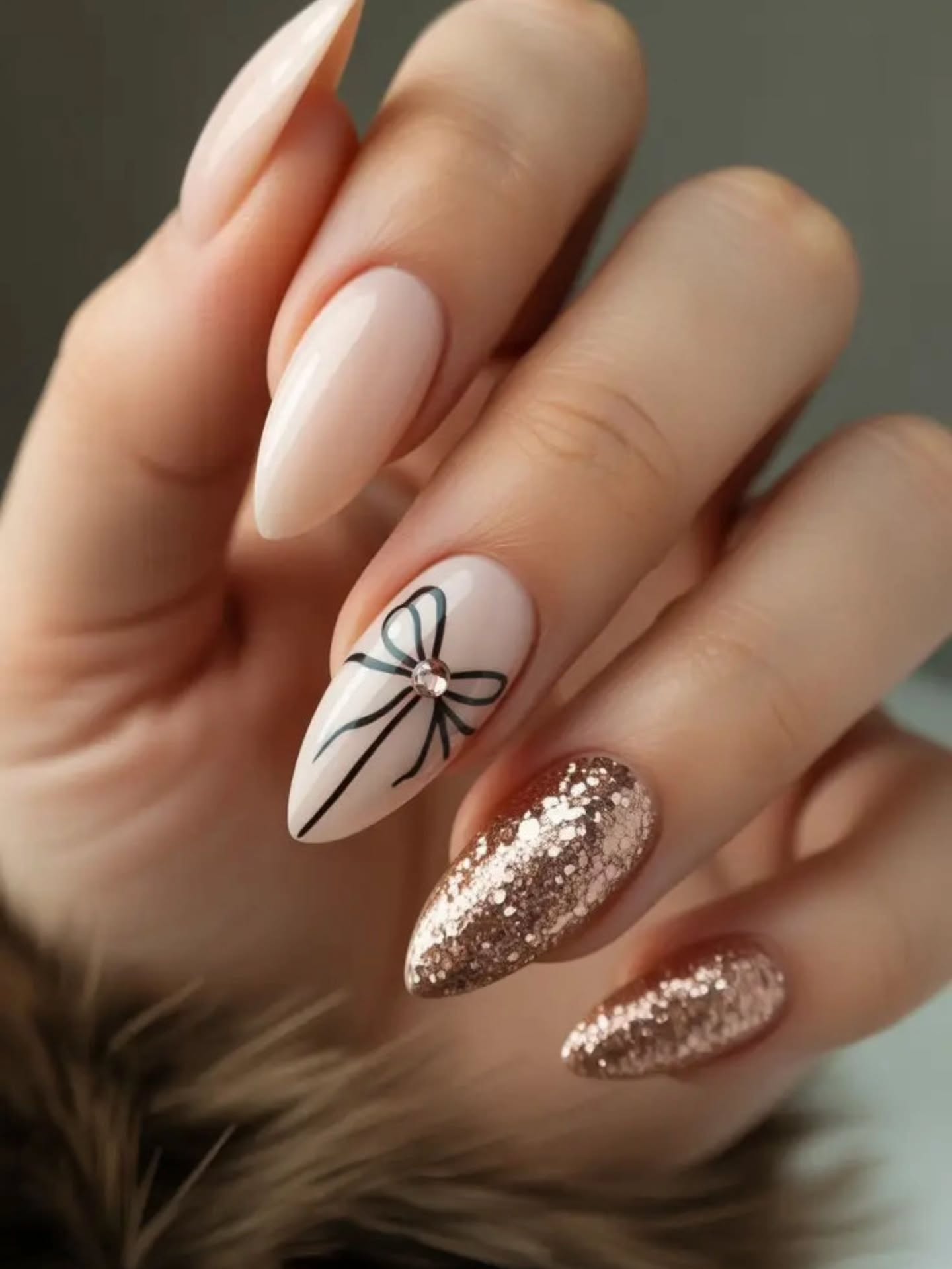 Błyszczący blask w różowo-złotych odcieniach