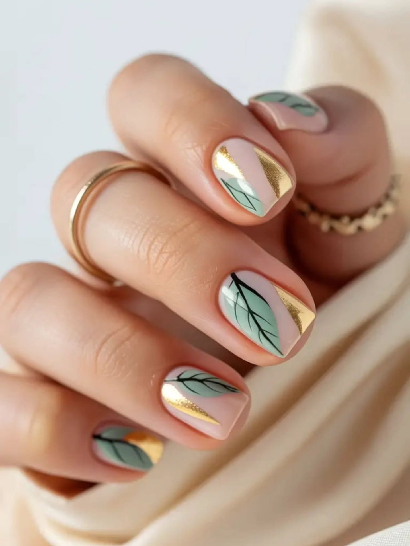 Liściaste nuty: złoto i delikatna mięta