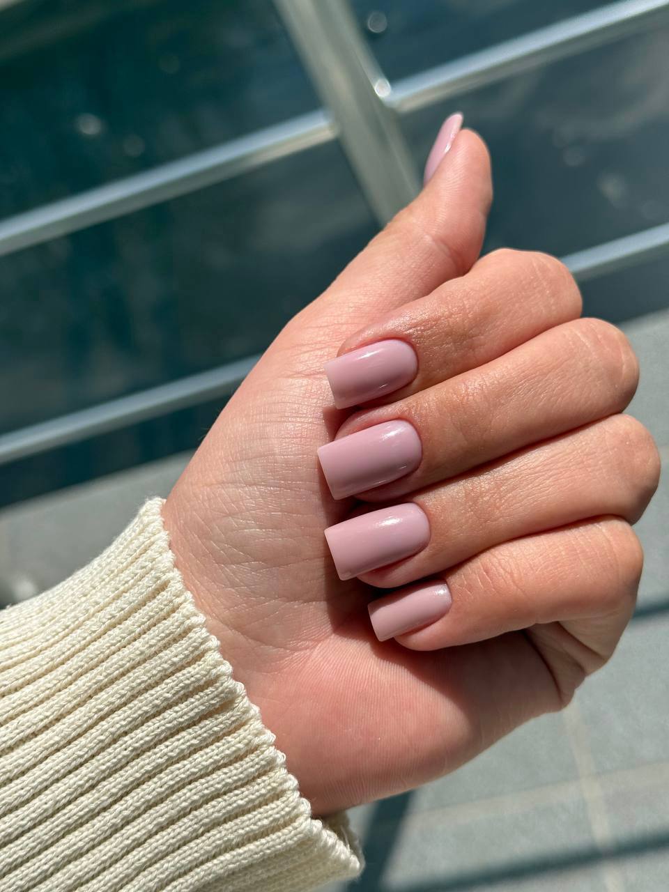 Kwadrat brudny róż mauve Indigo Nails