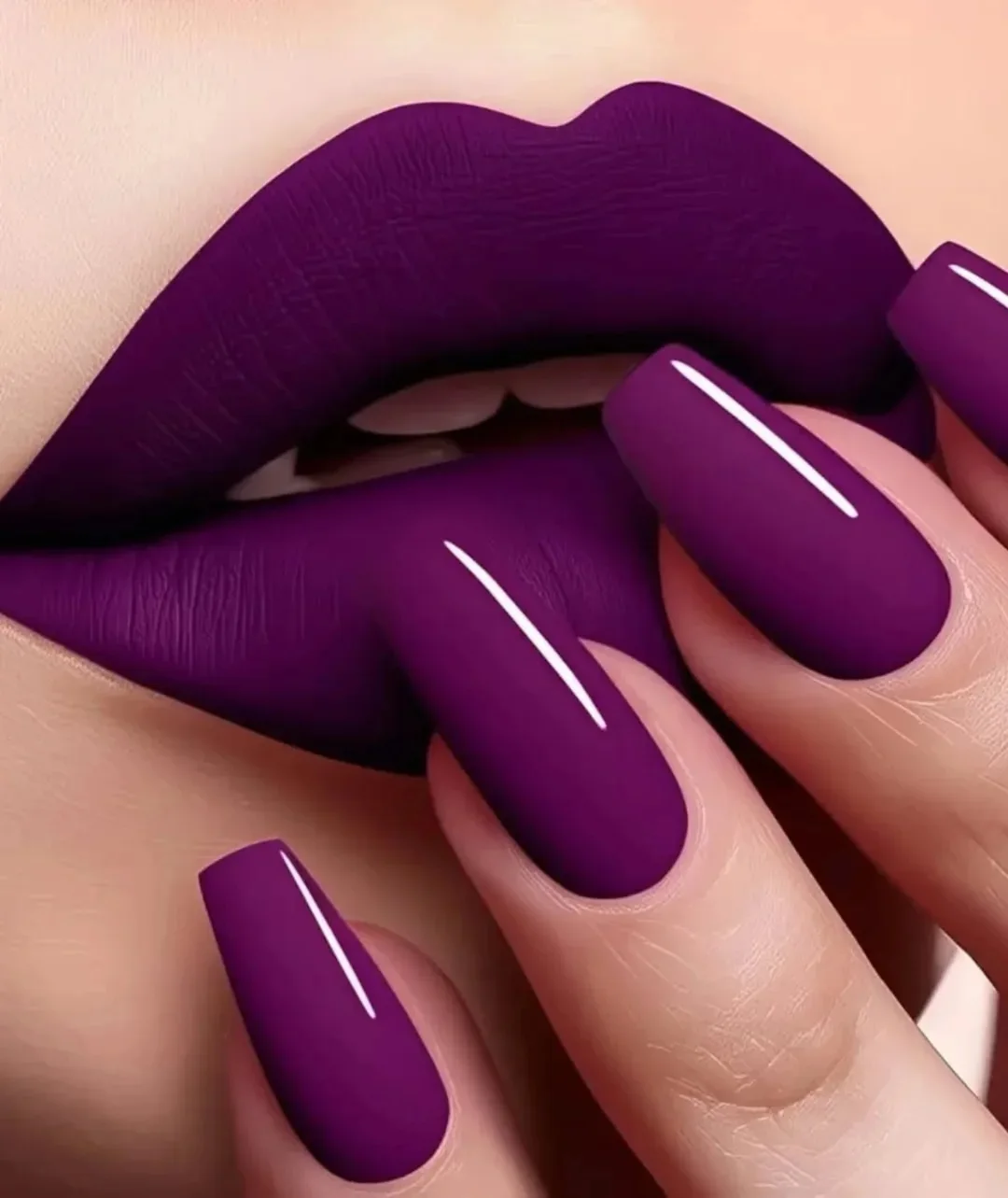 Tajemnicza fioletowa magia na paznokciach