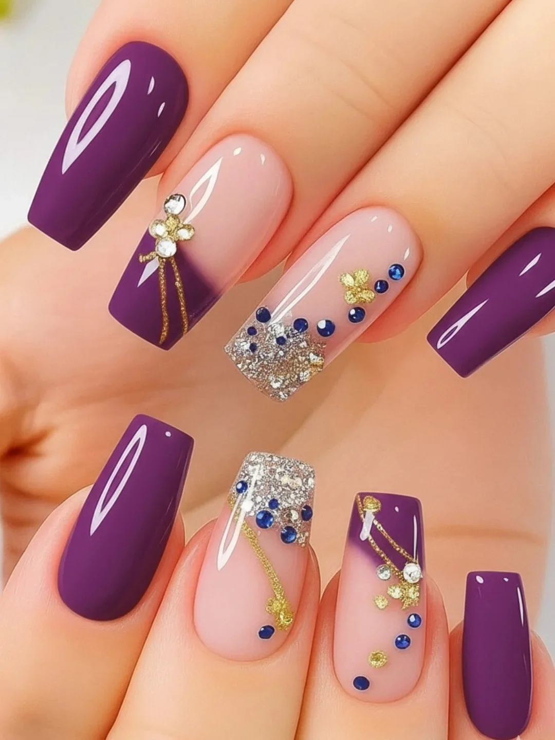 Fioletowa magia na końcówkach palców