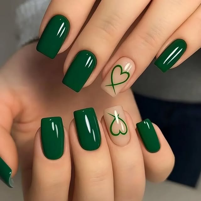 Zielony akcent: powiew wiosny na końcówkach palców
