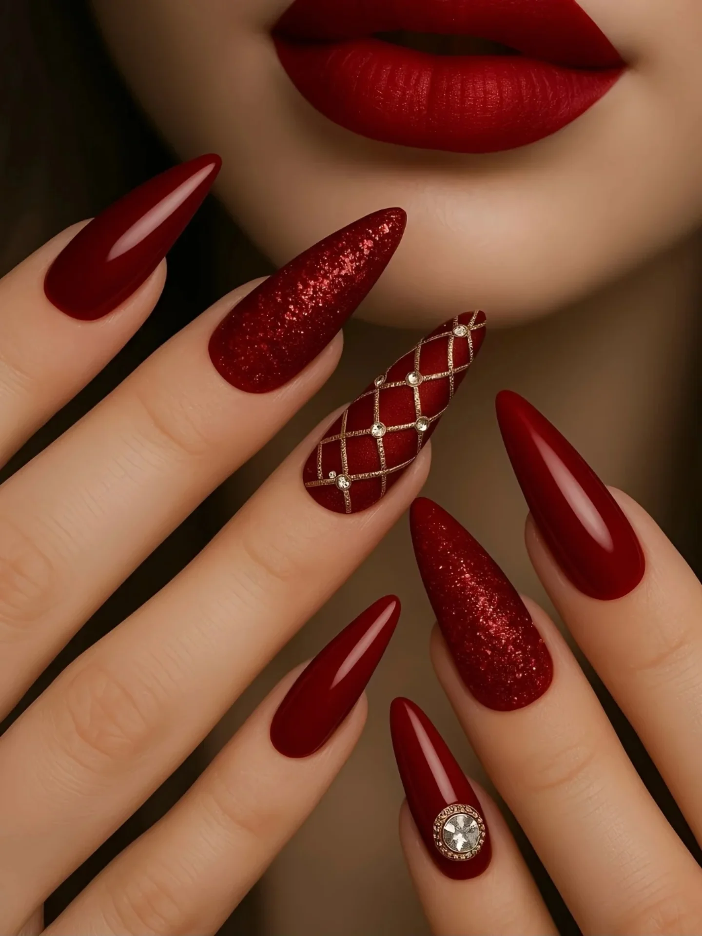 Manicure, który zapada w pamięć: głęboki czerwony szyk