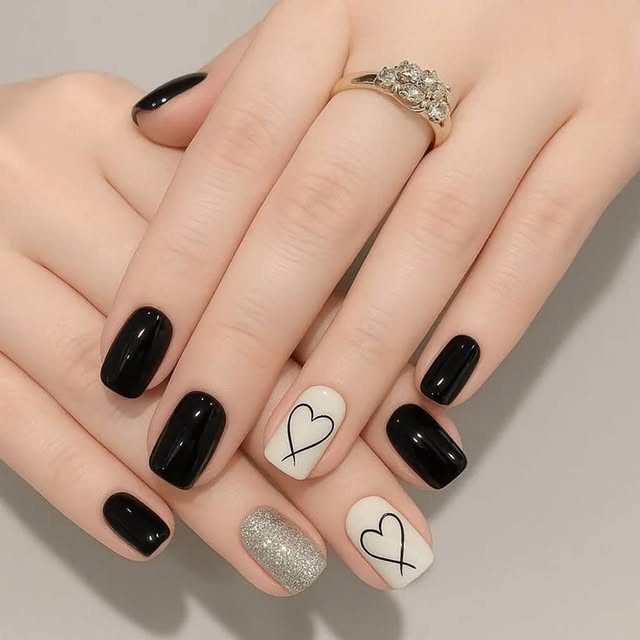 Urocze serca w czarnym blasku