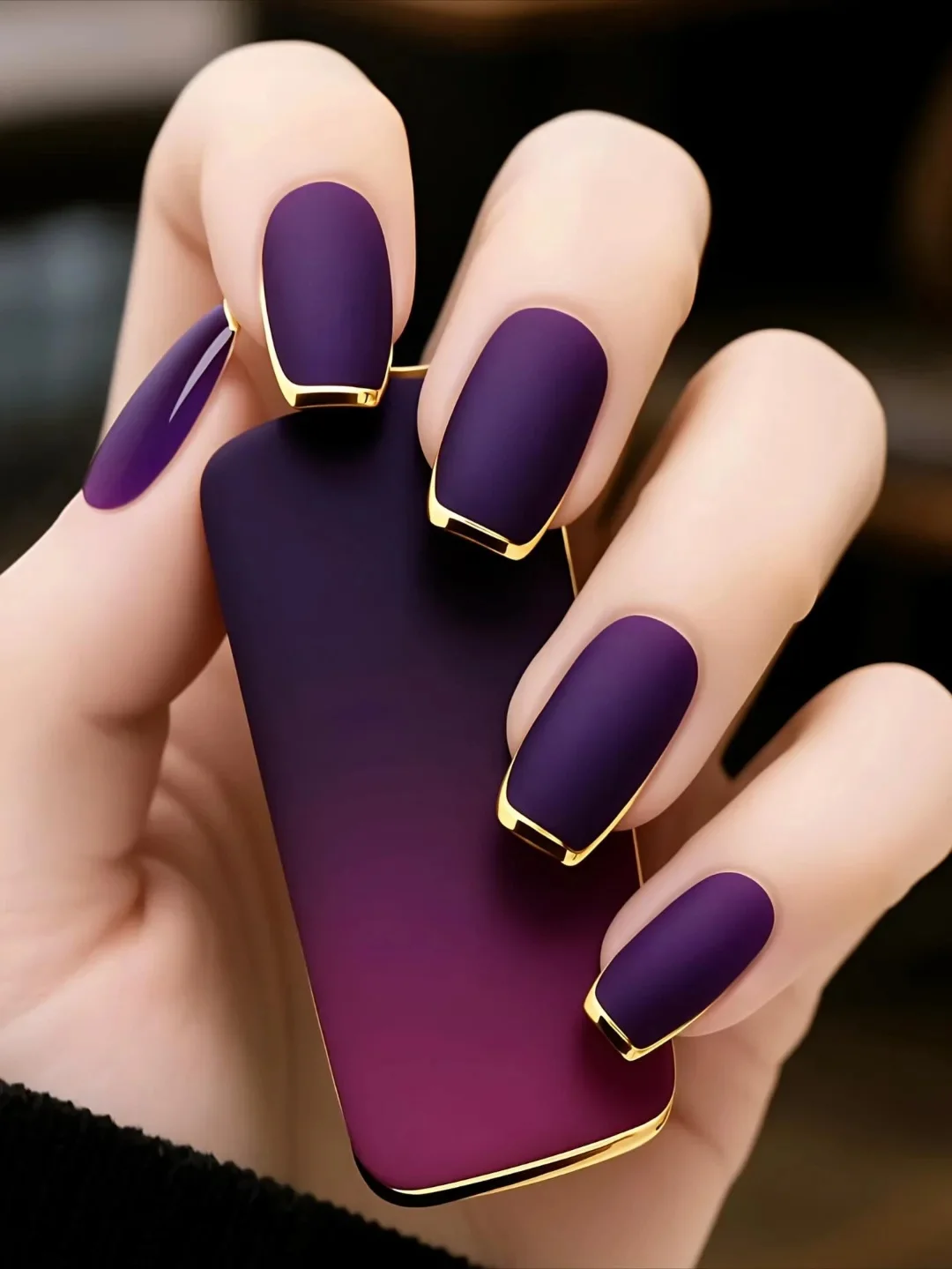 Fioletowy szyk ze złotą magią