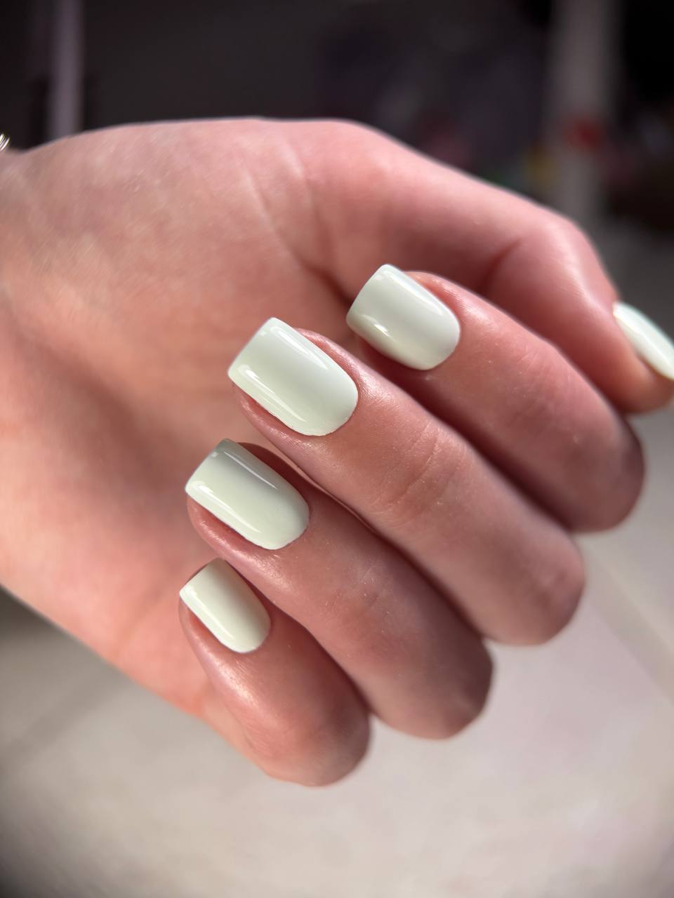 Squoval pastelowa mięta jednolity Indigo Nails