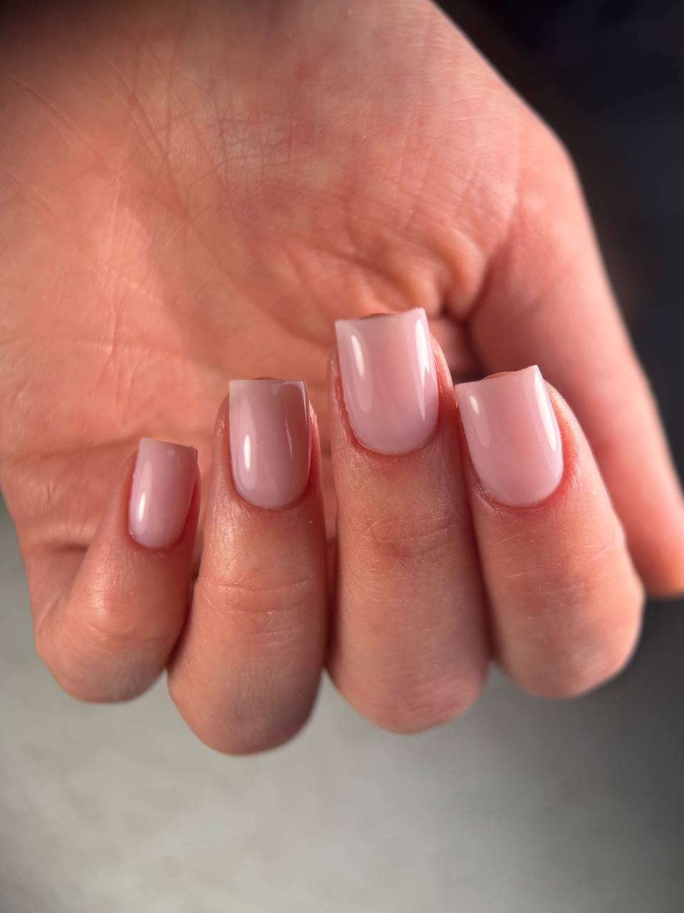 Średni kwadrat mleczny róż jednolity Indigo Nails