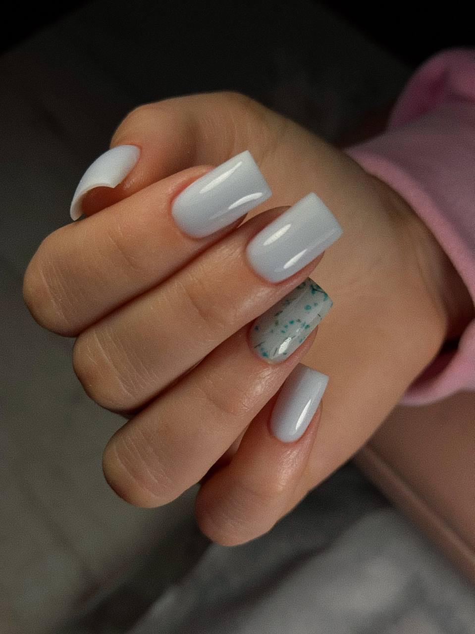 Długi kwadrat mleczna biel quail egg NaiLac