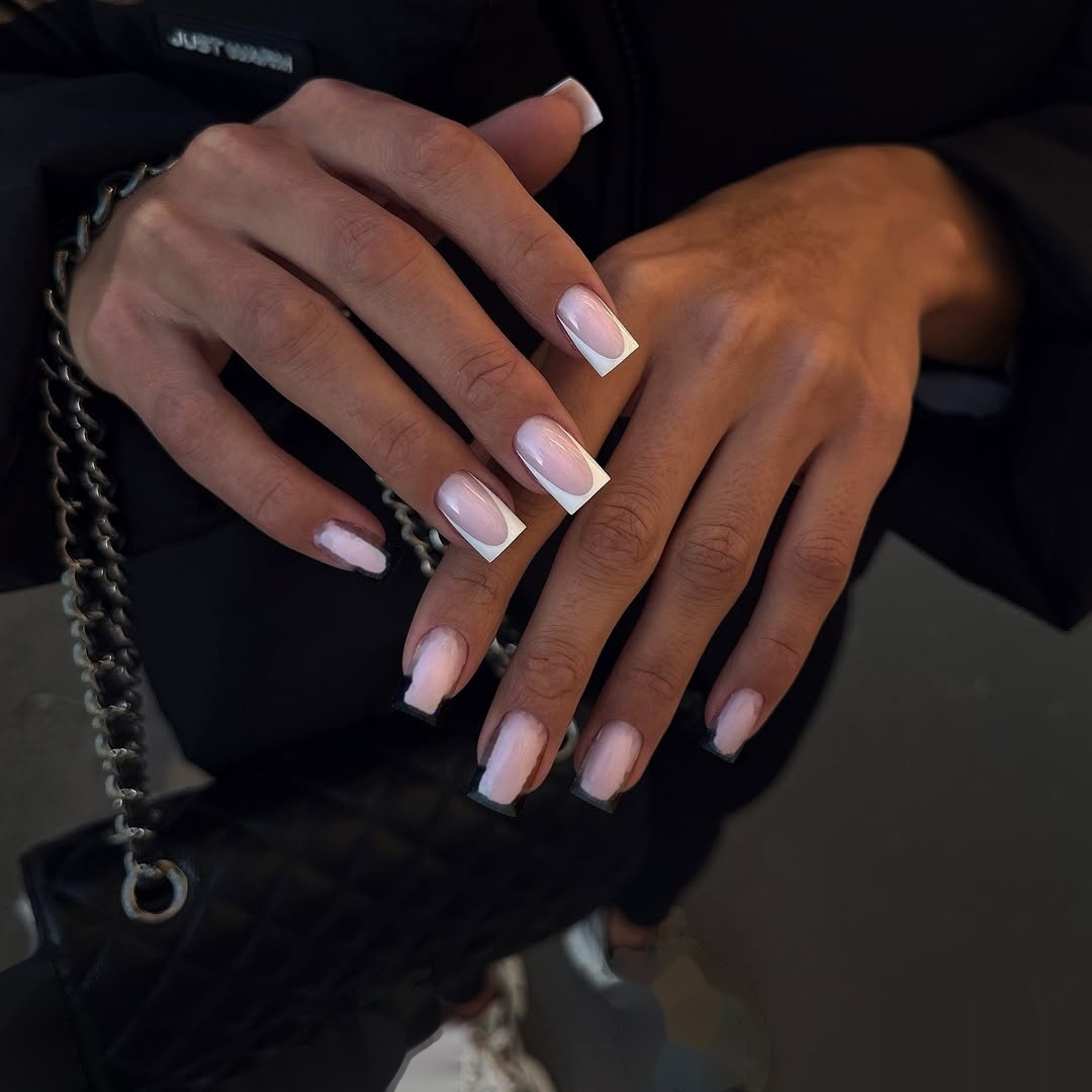 Długi kwadrat kontrastowy french V-cut OPI